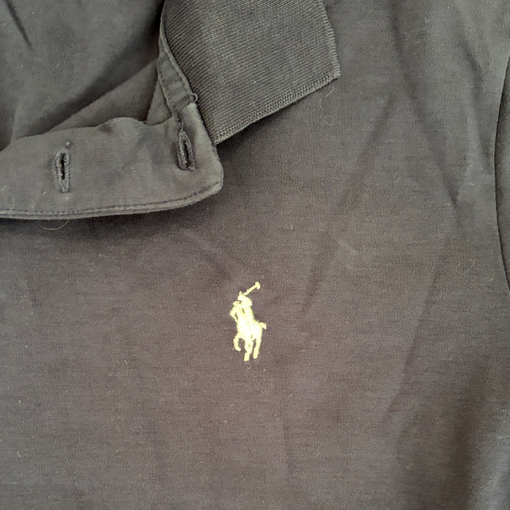 Polo by Ralph Lauren Men's Navy Polo with White Pony - Picture 2 of 3